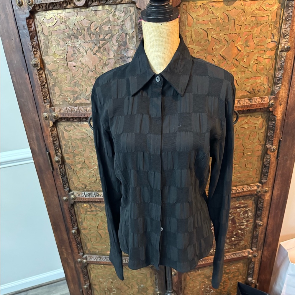 Zanella Black Long Sleeve Button-Up Shirt 8